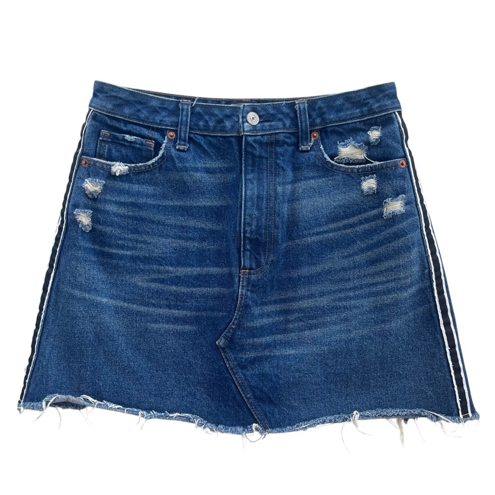 Abercrombie & Fitch 8 Dark Wash Denim Zoe Natural Rise Vintage A-line Jean Skirt